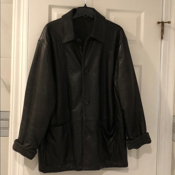 Leather jacket /coat reversible - Picture 2 of 15
